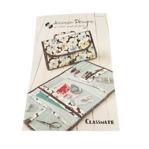 Atkinson Designs Sewing Kit Pattern ATK-164 UNCUT Classmate Handle Tri-Fold